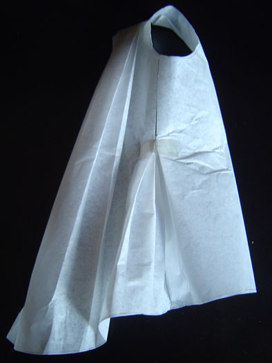 Media bata - prueba en papel de seda